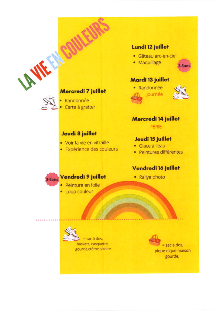 été 3/11ans du 07 au 16/07
