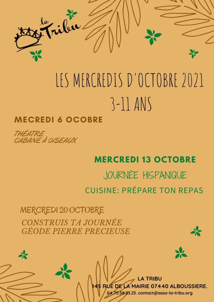 mercredis Octobre 3/11ans