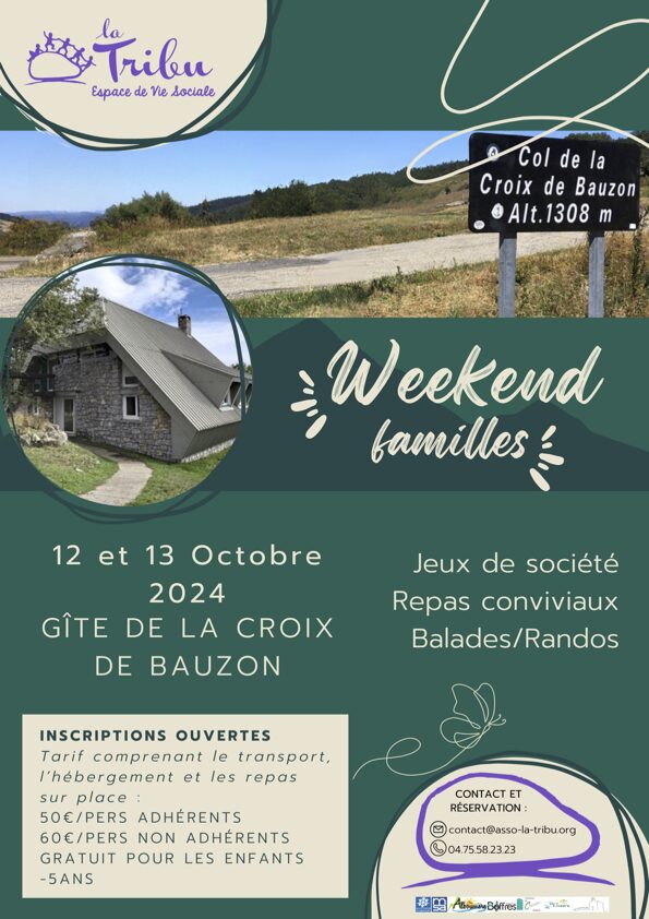 WEEK-END FAMILLES 12 et 13 OCTOBRE 2024