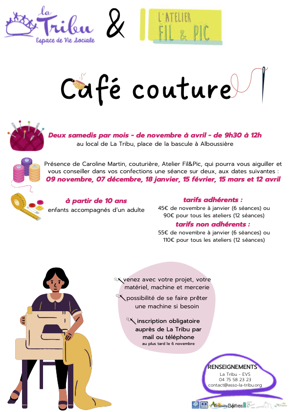 CAFÉ COUTURE dès le samedi 09 novembre