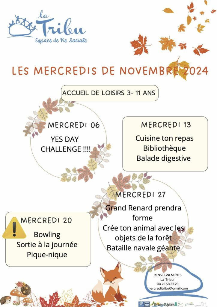 MERCREDIS NOVEMBRE 3/11 ANS