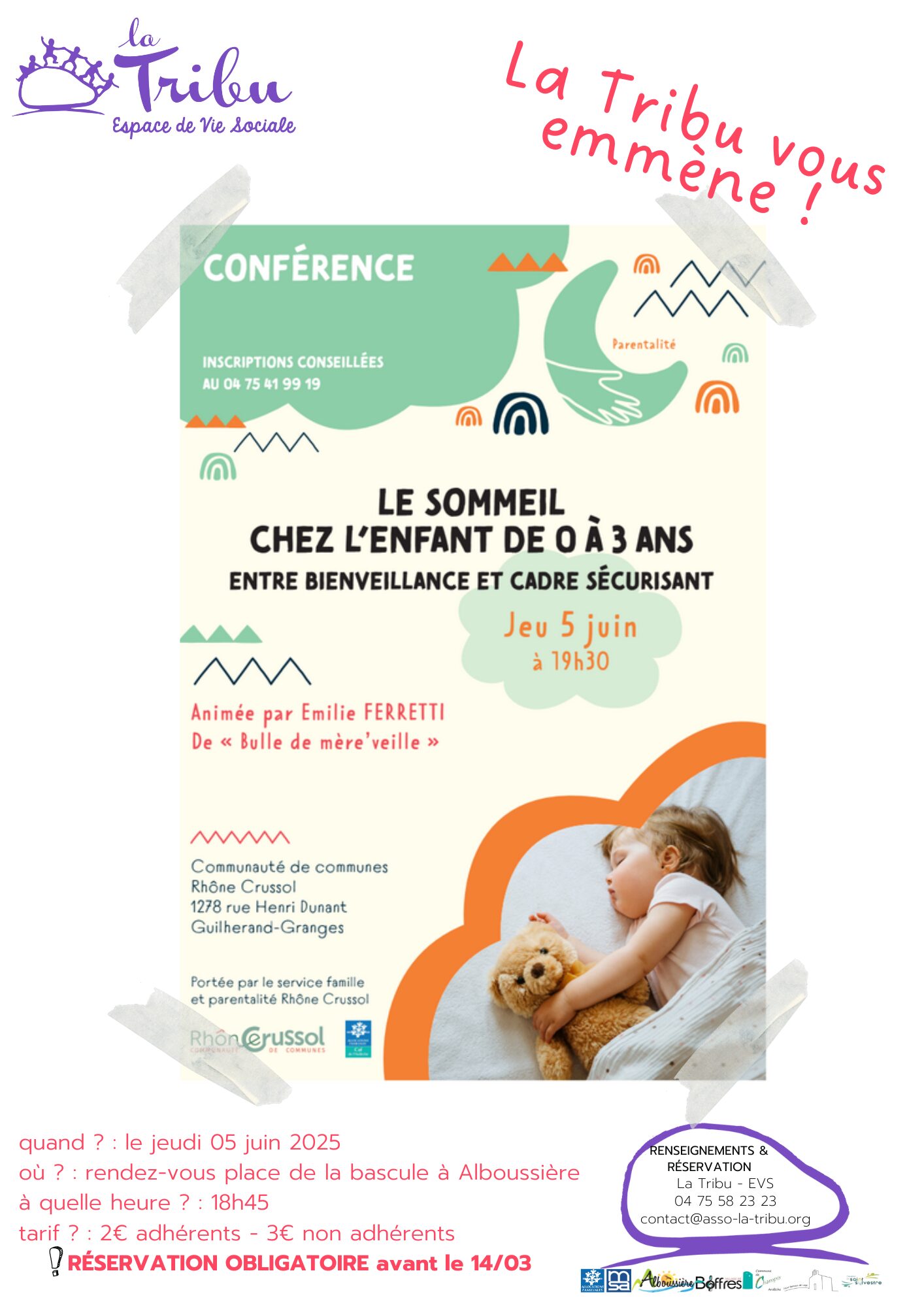 Conférence "Le sommeil chez l'enfant de 0 à 3 ans"