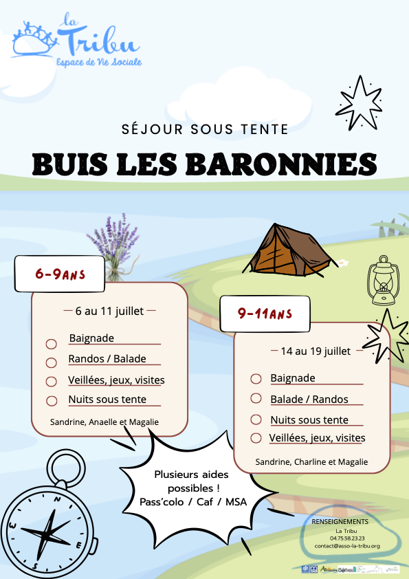 Séjours Buis les Baronnies 6/9 ans et 9/11 ans
