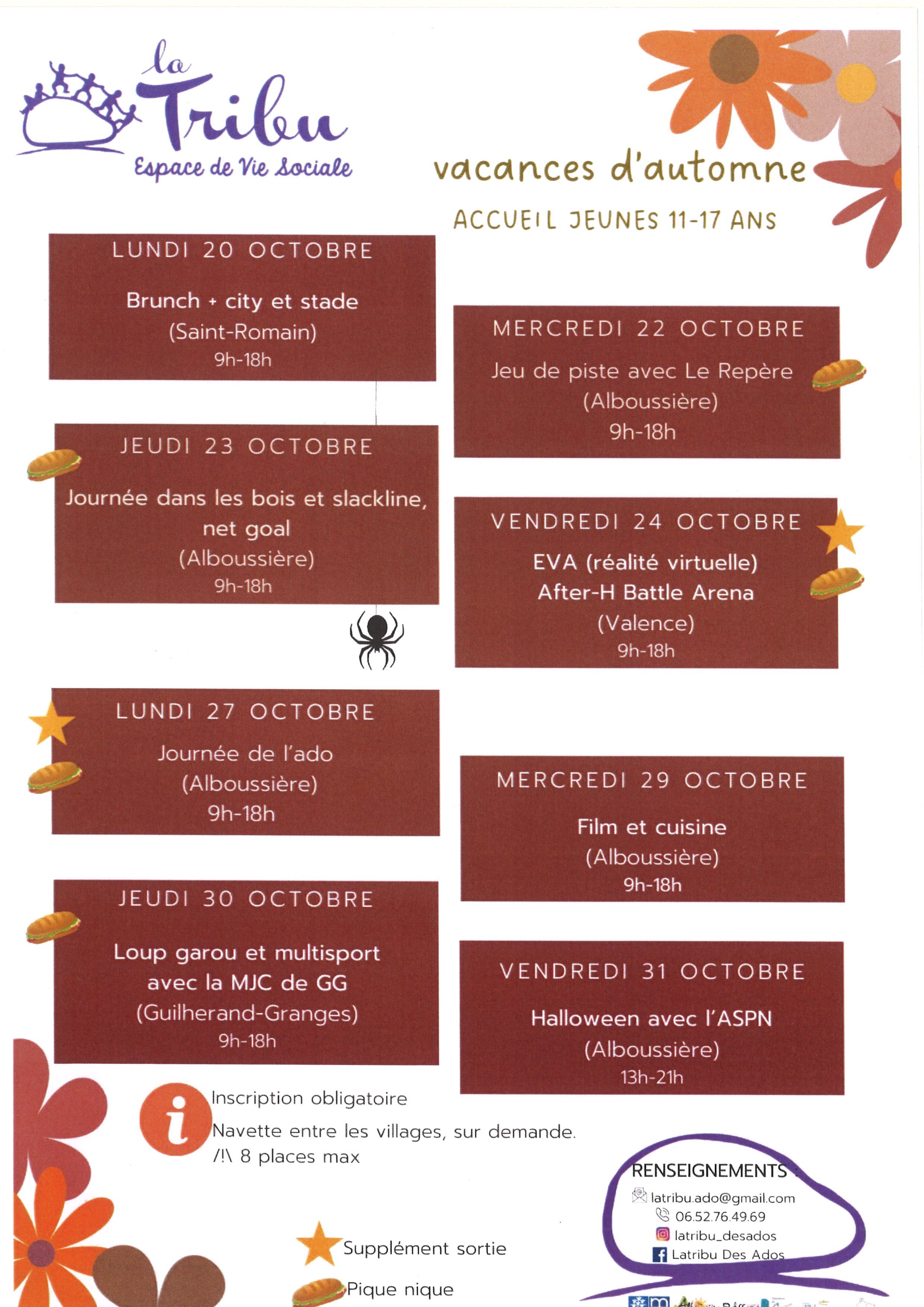 ADOS Vacances automne 25