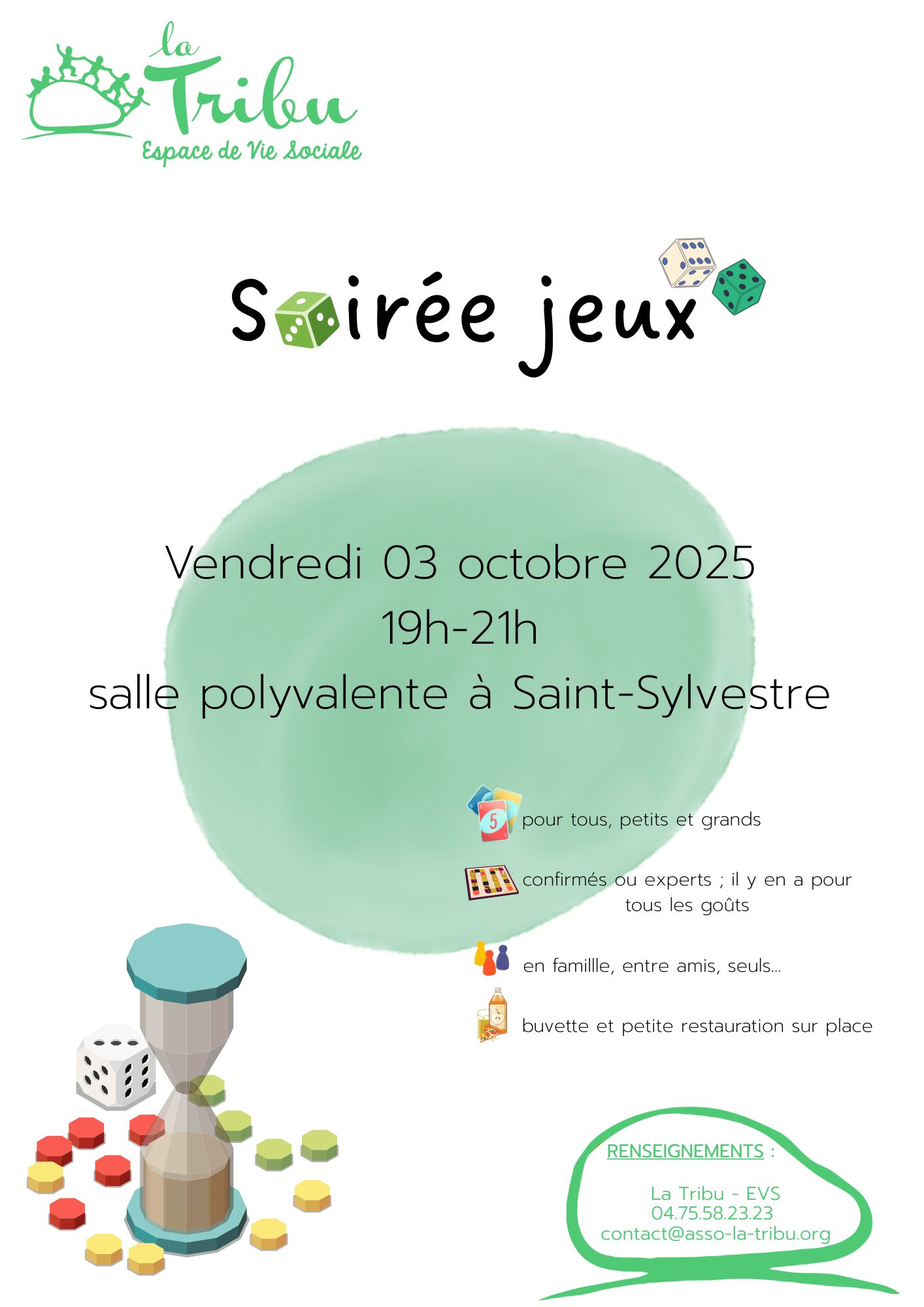 Soirée jeux vendredi 03/10