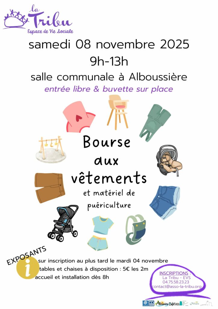 BOURSE AUX VETEMENTS ET MATERIEL DE PUERICULTURE