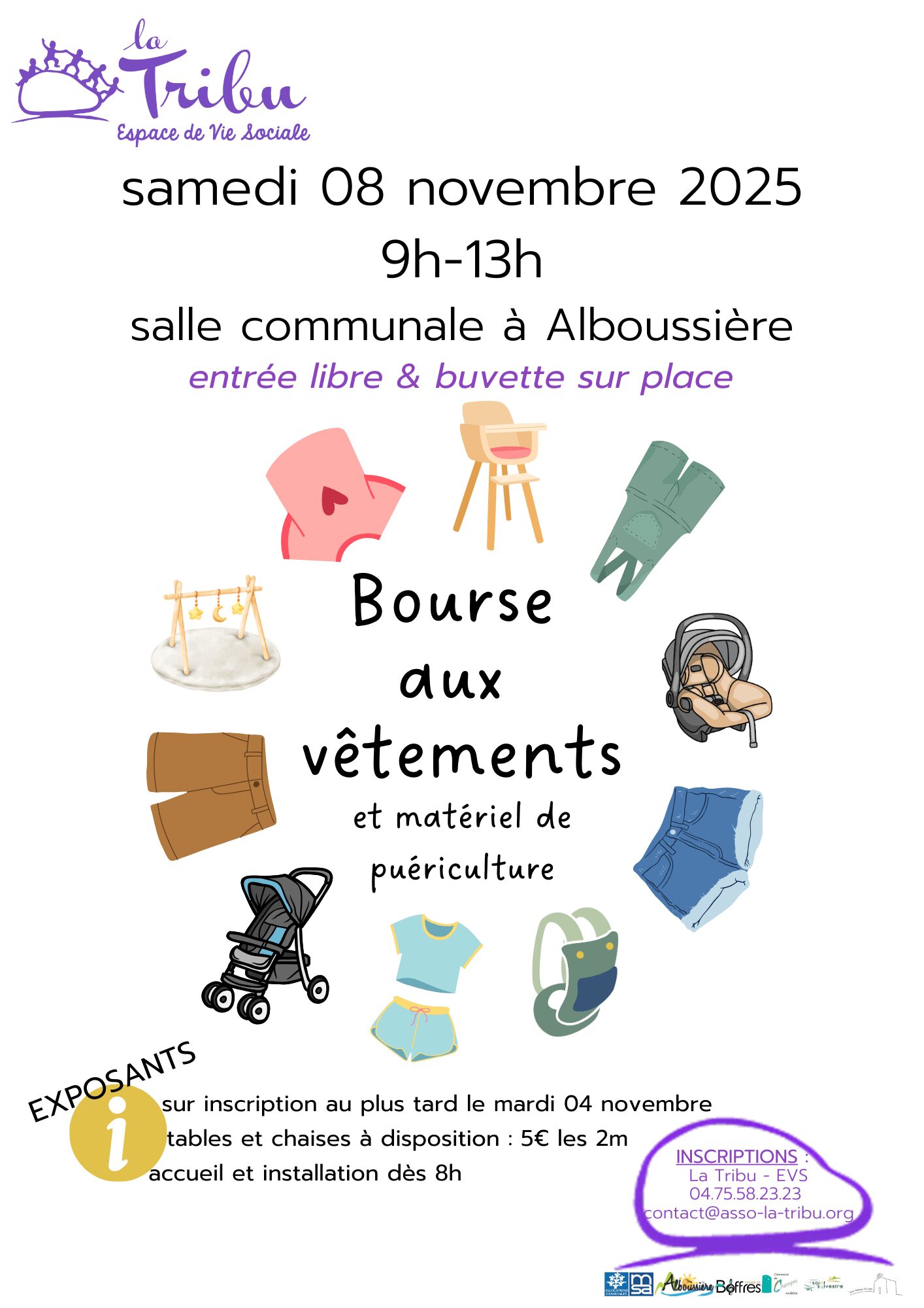 BOURSE AUX VETEMENTS ET MATERIEL DE PUERICULTURE
