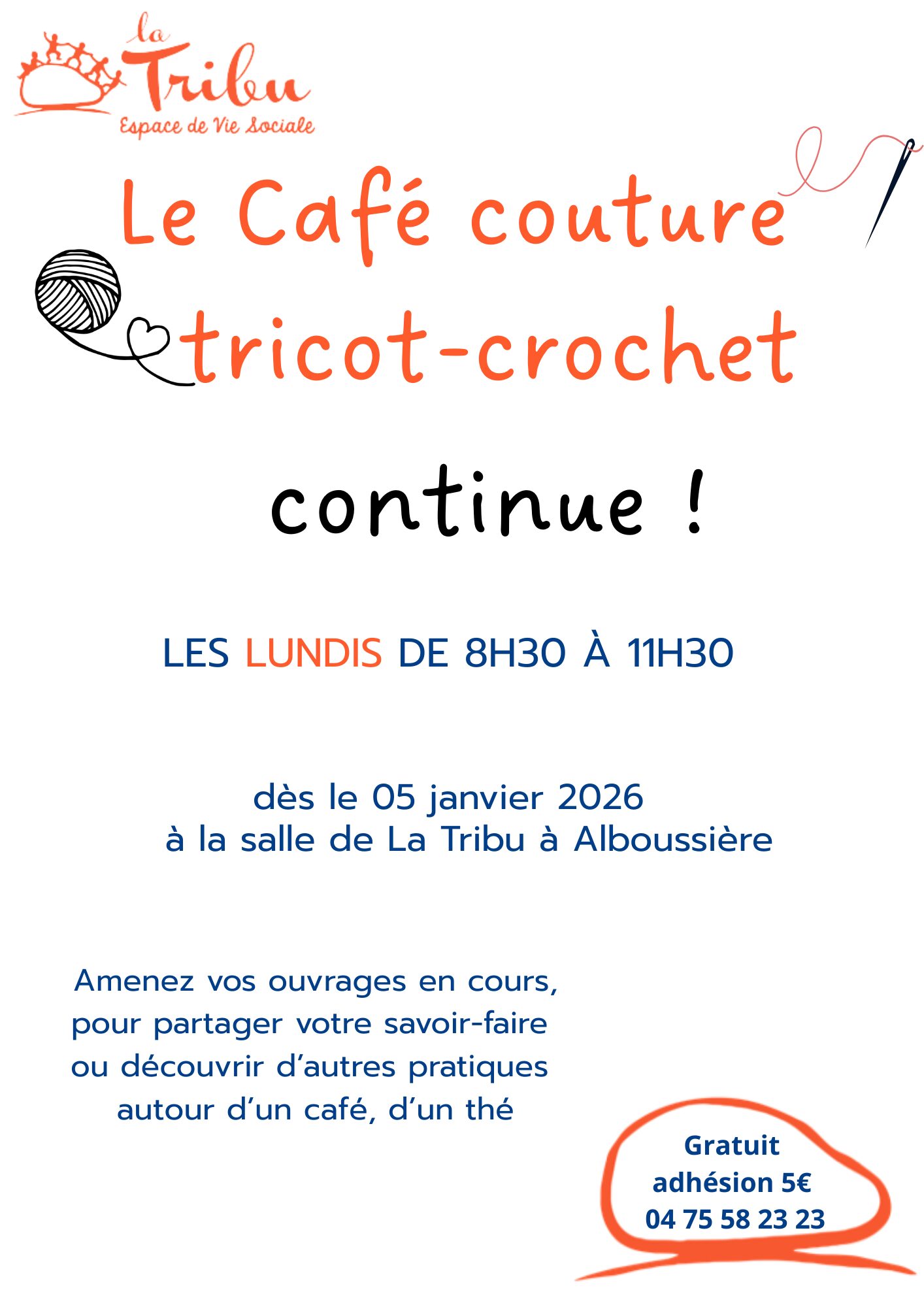 LE CAFE TRICOT CROCHET CONTINUE