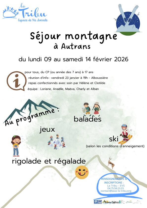 séjour montagne du 09 au 14 février 2026