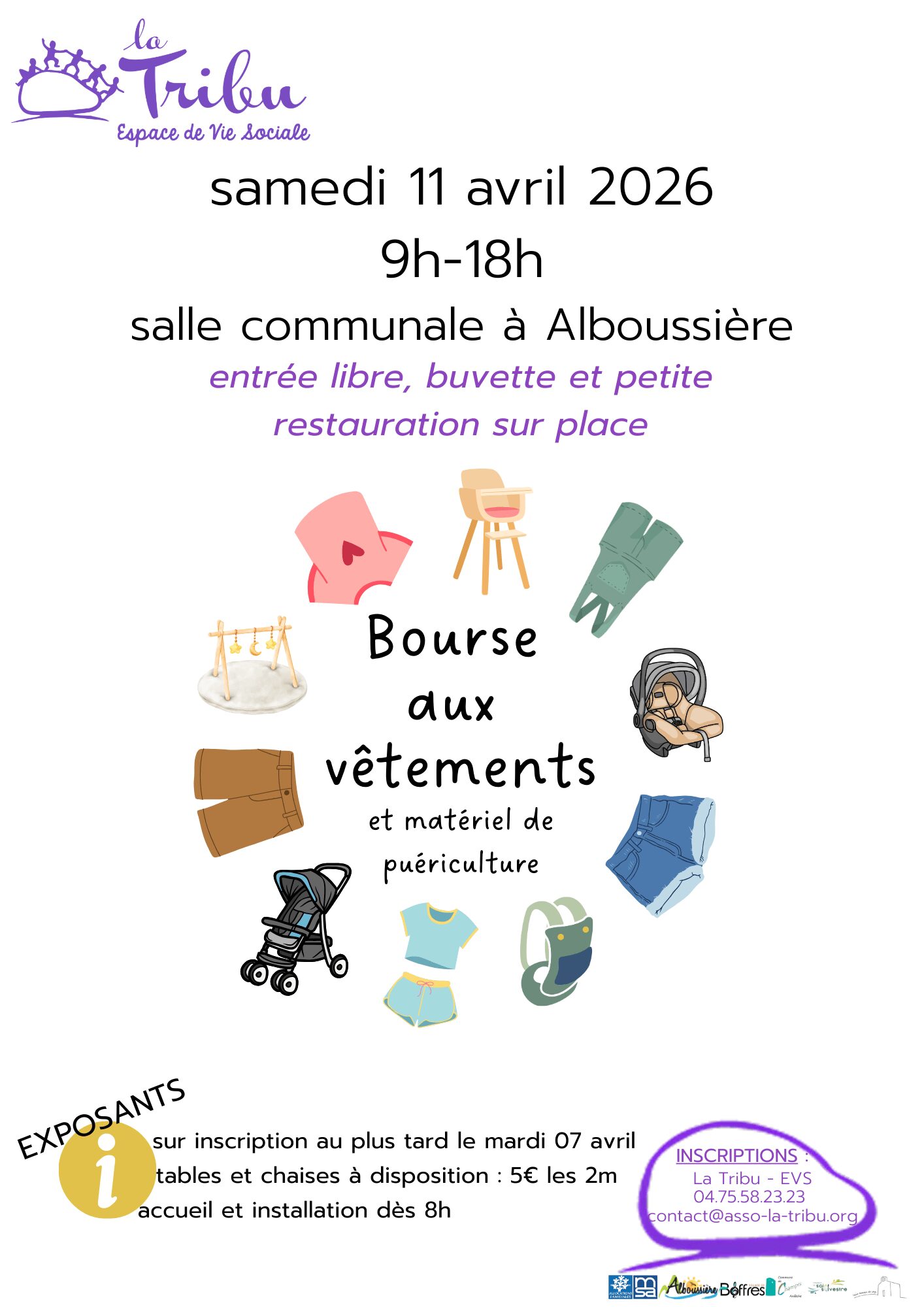 BOURSE AUX VETEMENTS LE SAMEDI 11 AVRIL