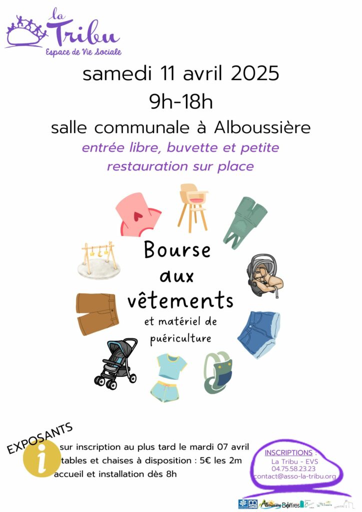 Bourse aux vêtements le samedi 11 avril