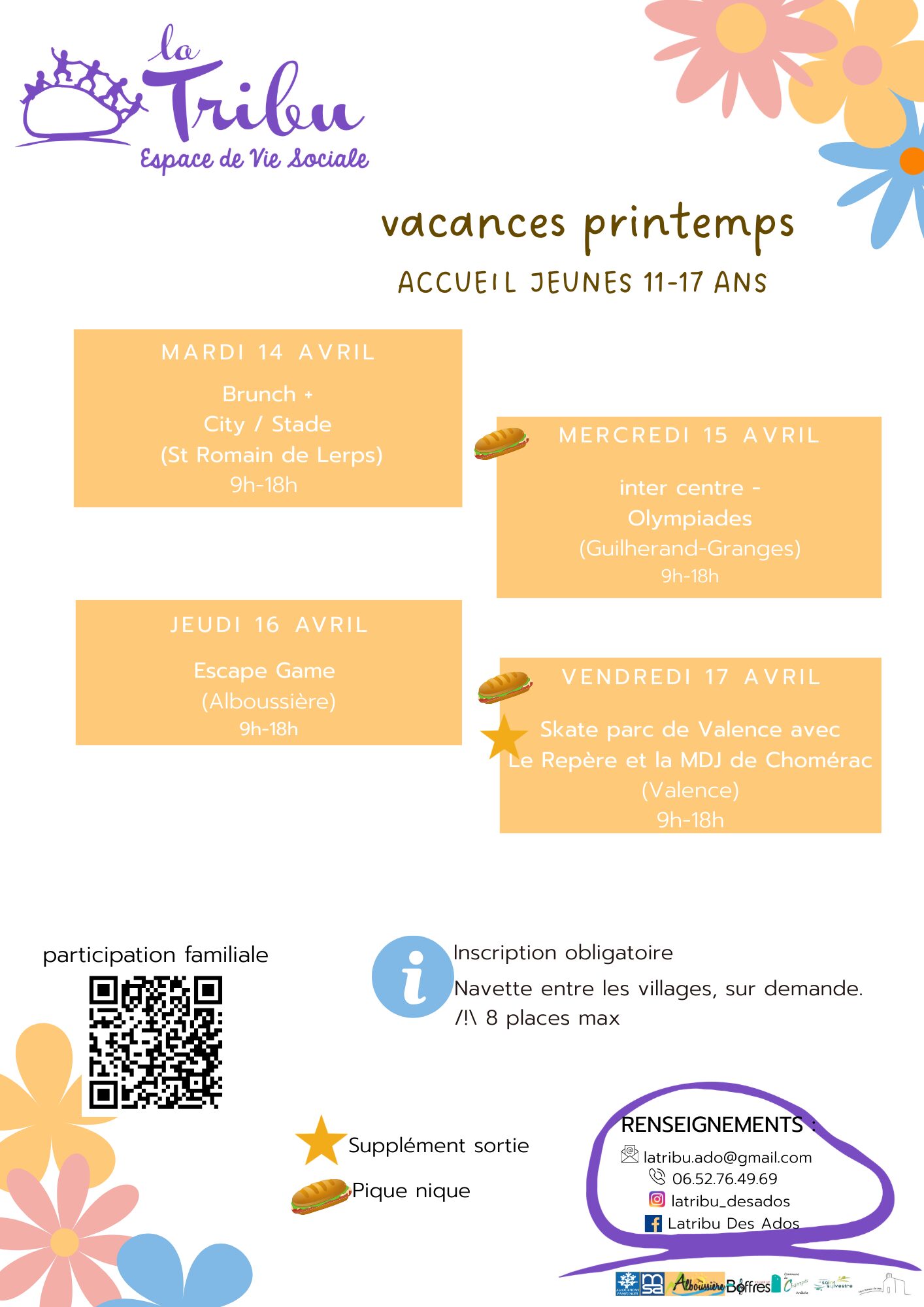 ADOS - Vacances printemps 2026