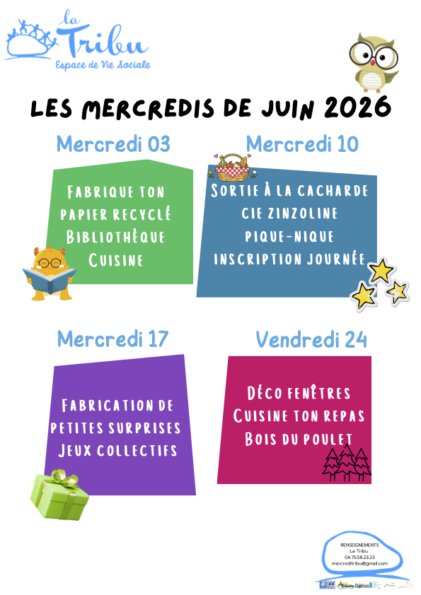 Les mercredis de juin 2026 3/11 ans