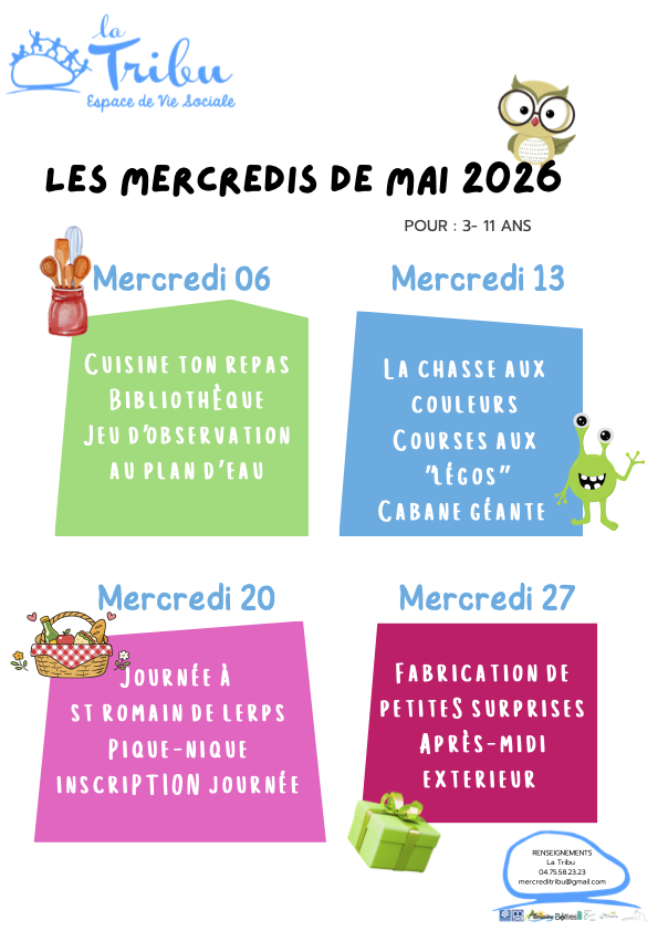 Les Mercredis de mai 2026 3/11 ans
