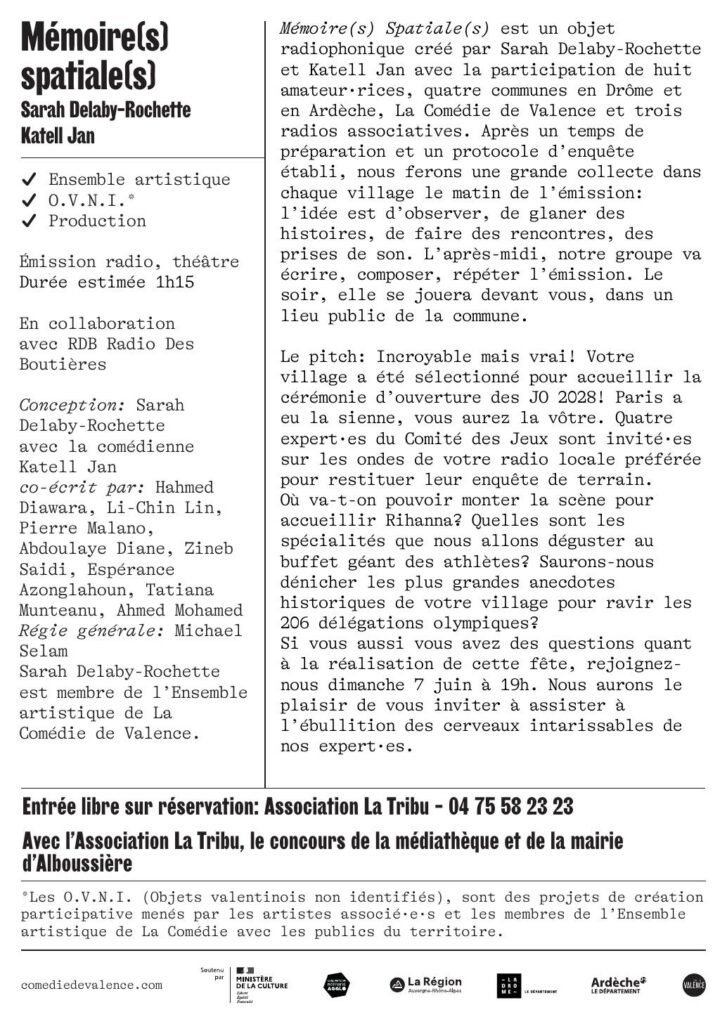 Alboussière Mémoire Spatiale explications