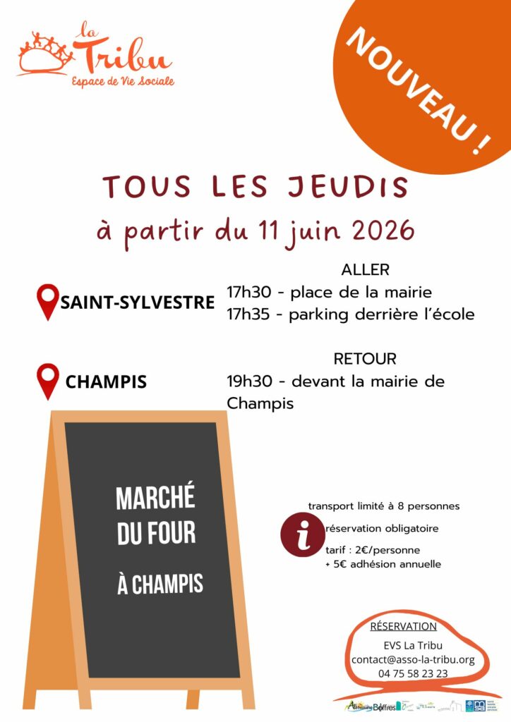 NAVETTE les jeudis de ST SYLVESTRE à CHAMPIS