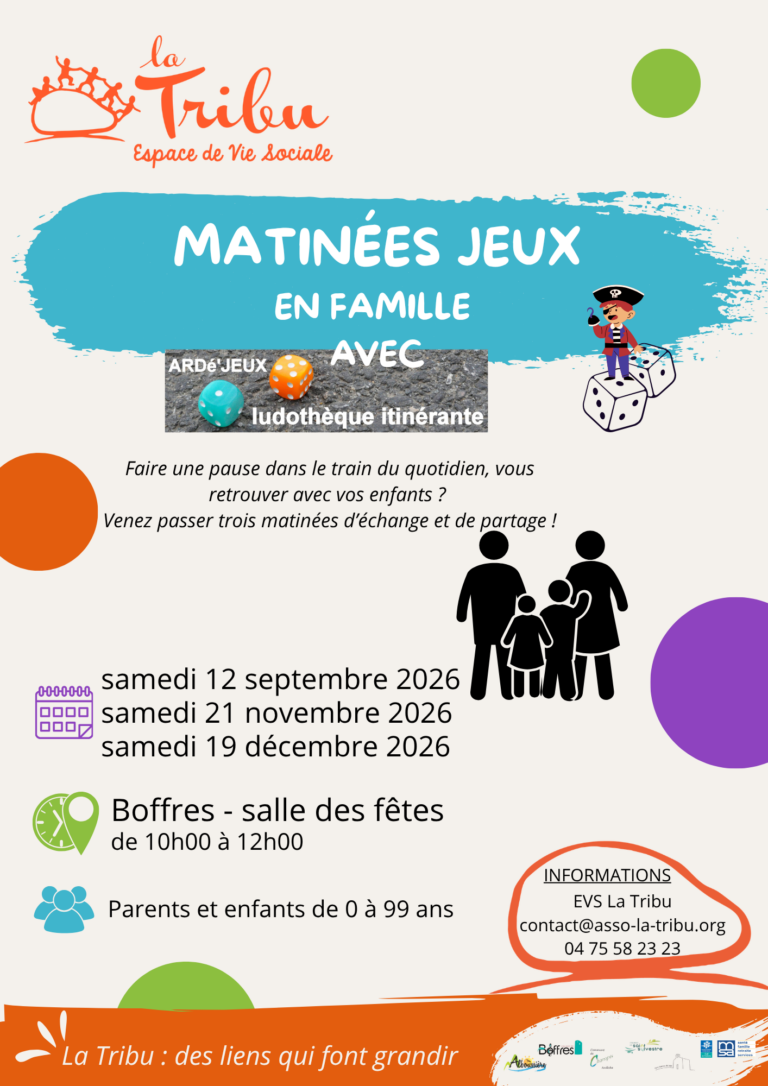 MATINEES JEUX EN FAMILLE SEPT/DEC
